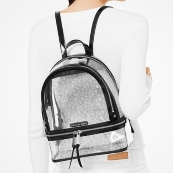 clear michael kors backpack